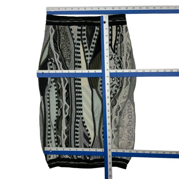 COOGI X Rag & Bone Merino Wool Skirt XXS 2XS Flynt Green 3D Knit Straight Fit - Picture 4 of 12